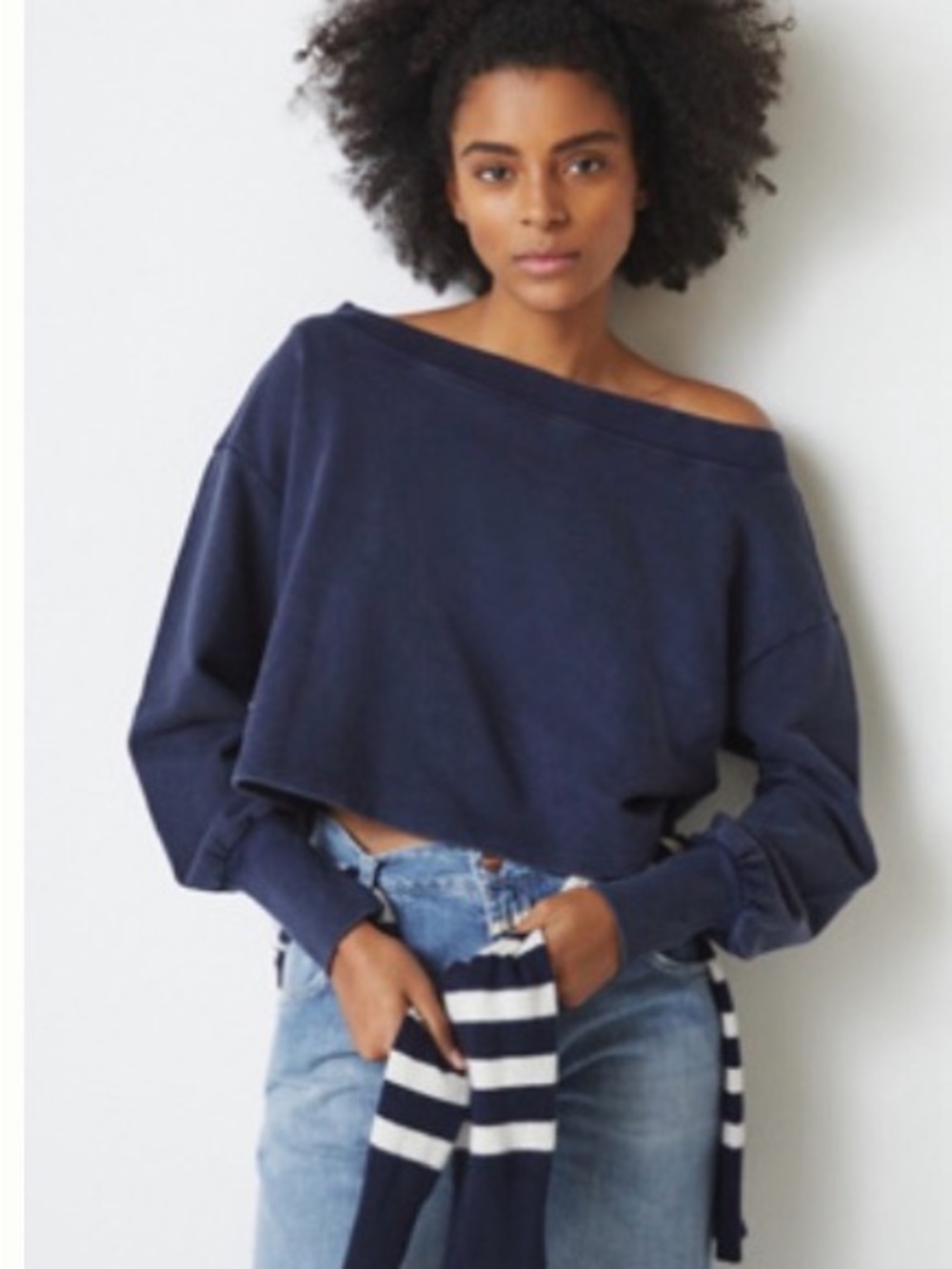 DAILY PRACTICE BY ANTHROPOLOGIE WIDE-NECK SWEATSHIRT size small